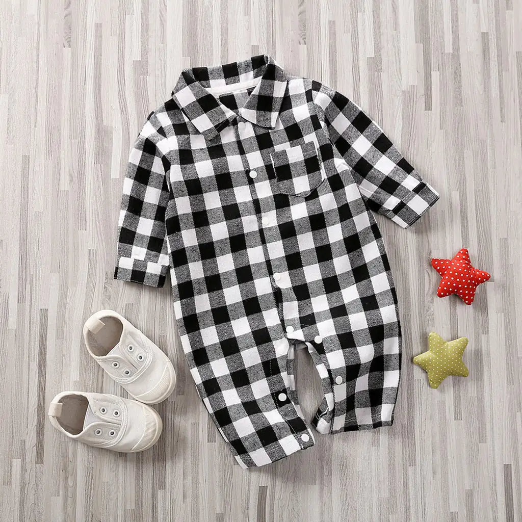 Baby Girl's or Boy's Plaid Onesie