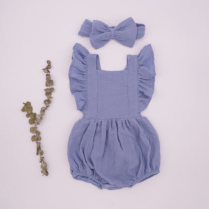 Organic Cotton Summer Baby Girls Playsuit