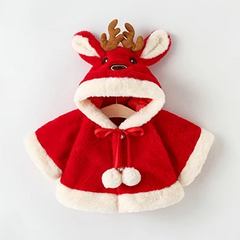 Christmas Boys or Girls Elk Plush Baby Jacket