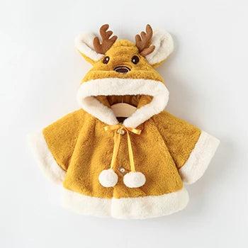 Christmas Boys or Girls Elk Plush Baby Jacket