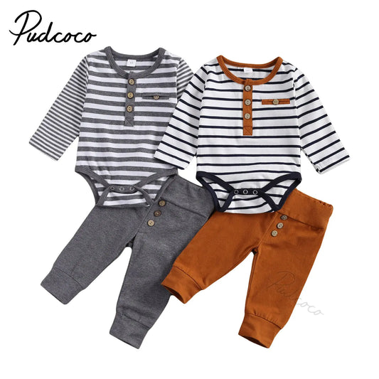 Baby Girl's or Boy's Outfit - Stylish Romper and Pants Set