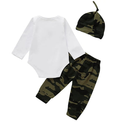 Baby Girl's or Boy's Outfit - Long Sleeve Bodysuit, Pants and Cap