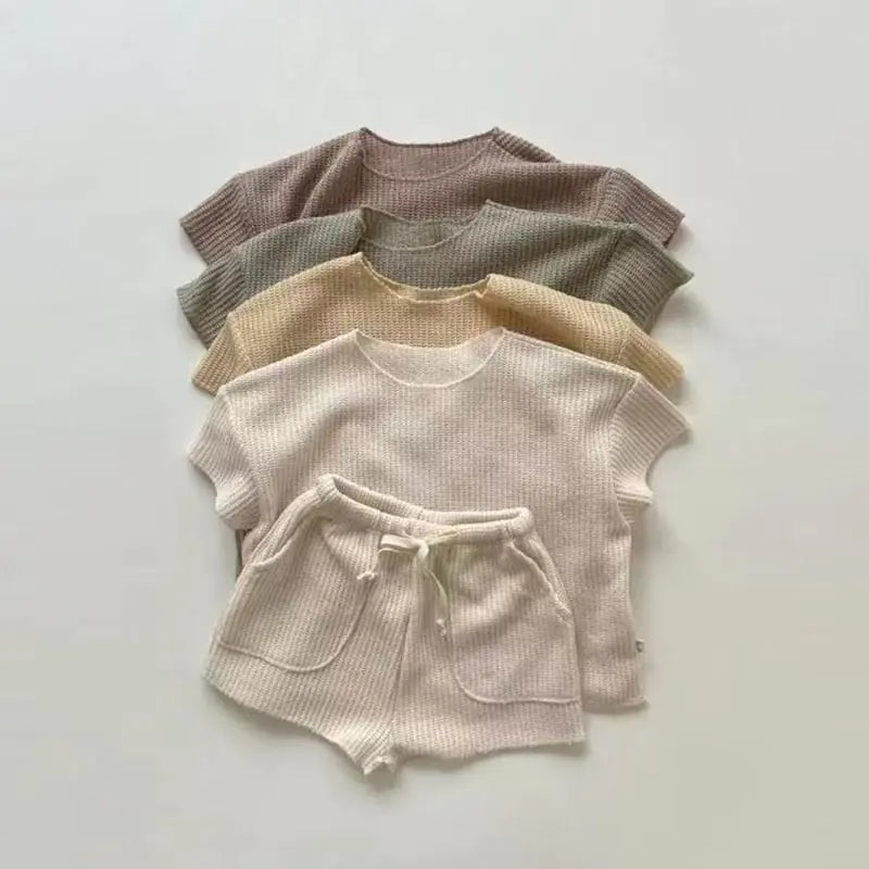 Baby Girl's Outfit - Summer Short Sleeved Top and Shorts Set