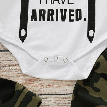 Baby Girl's or Boy's Outfit - Long Sleeve Bodysuit, Pants and Cap