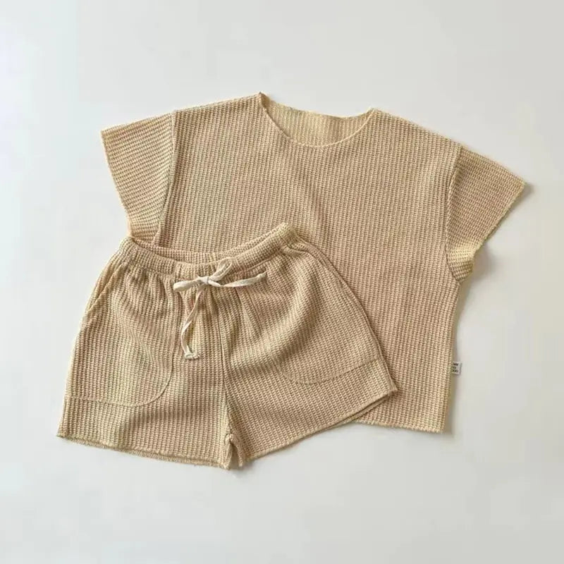 Baby Girl's Outfit - Summer Short Sleeved Top and Shorts Set